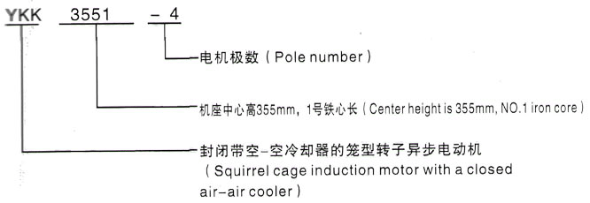 YKK系列(H355-1000)高压YRKK4002-4三相异步电机西安泰富西玛电机型号说明